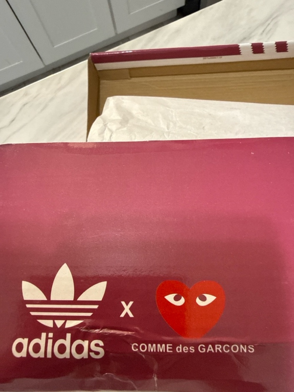 Adidas x Comme des Garçons PLAY Samba Women’s 5.5 Pink Heart Sneakers Limited Ed - Picture 10 of 11